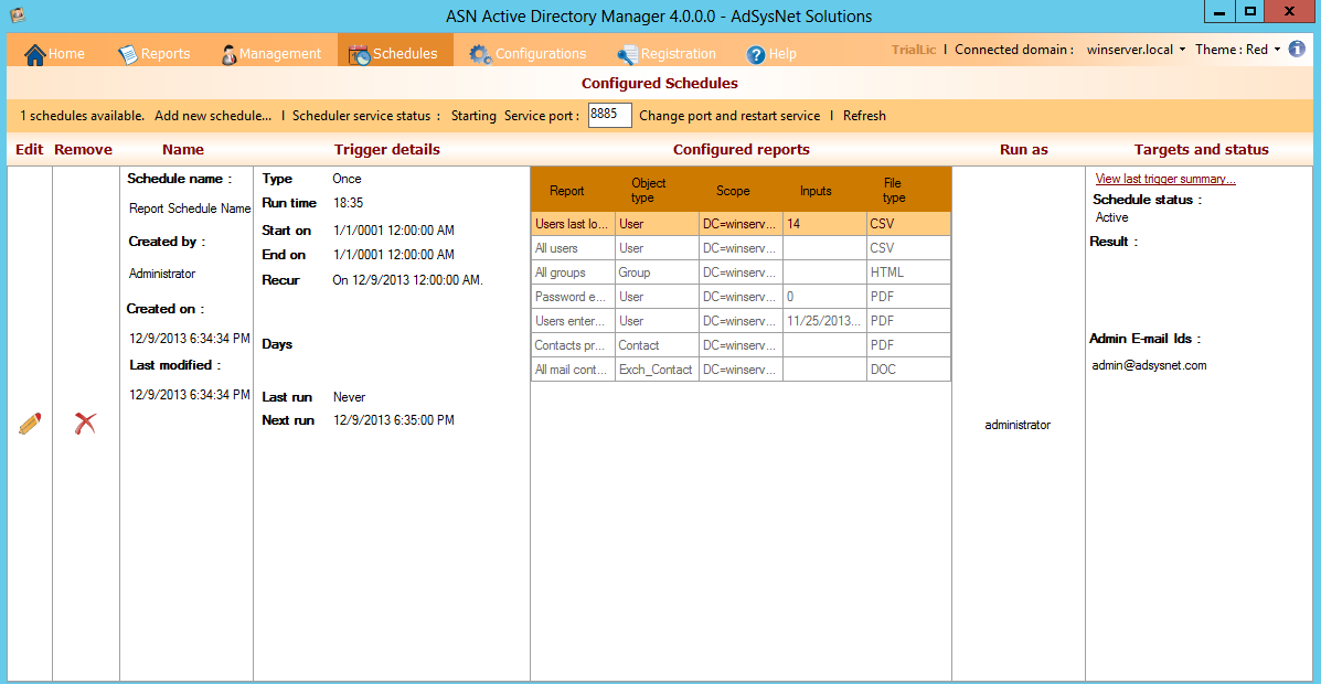 Scheduling